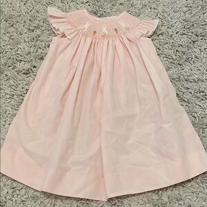 TRUE Pink Smocked Bunny Dress, Size 12 Months